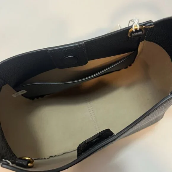 Tory Burch Small Thea Bucket Bag Crossbody In Black - Picture 7 of 9